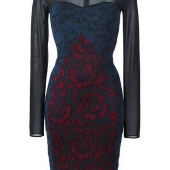 STELLA MCCARTNEY Designer Cocktail Dress Size 38/2 Blue Black Like New - Picture 5 of 14